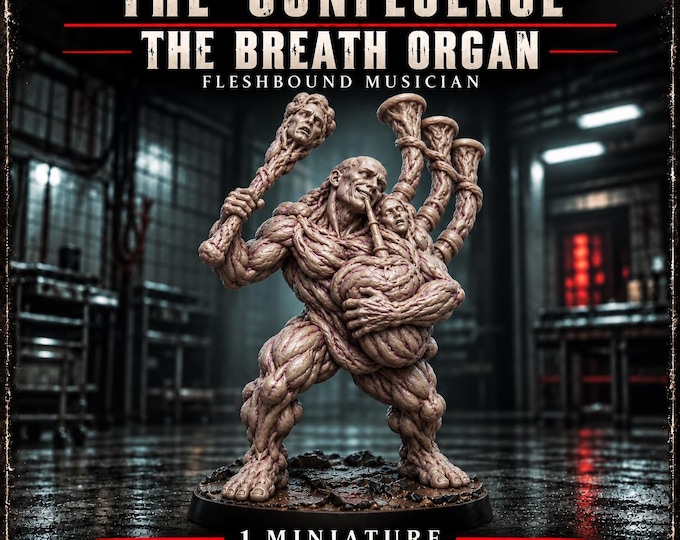 The Breath Organ | Flesh Horror Musician Resin Miniature | 32mm Gaming Scale | The Confluence | HGM Exclusive