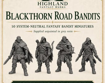 Blackthorn Road Bandits - HGM Exclusive Resin Fantasy Miniatures - 10 Unique Models