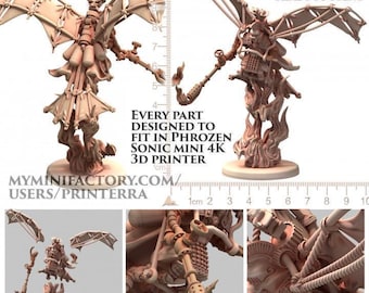 Flying Robot Flamer Miniature – Printerra Studios Grimdark Sci - Printerra Studios - Sci-Fi Grimdark - Resin Miniature