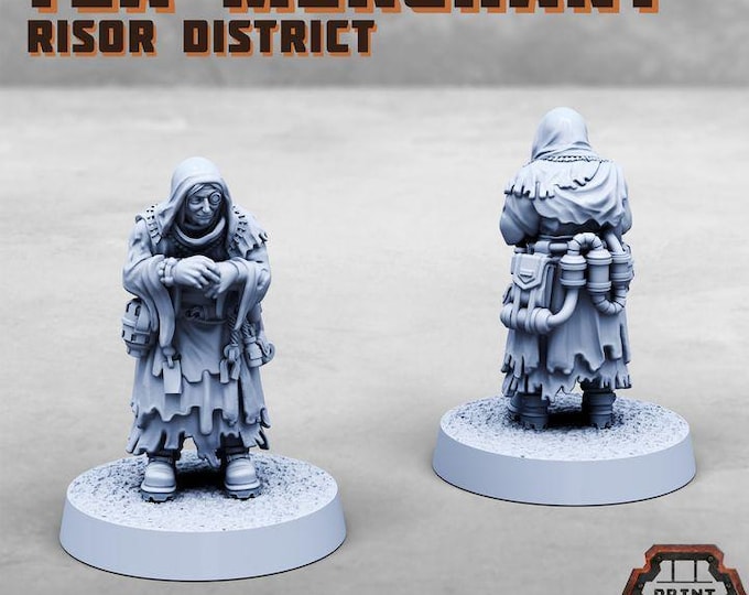 Tea Merchant - Print Minis - Tabletop Wargaming Miniature for Grimdark | OPR | Sci-fi