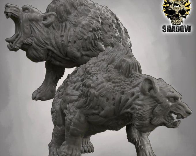 Fallout Rad Bear - Fantasy Miniature  - Duncan Shadow - Tabletop Wargaming for Grimdark | OPR Sci-Fi & Fantasy Resin Mini
