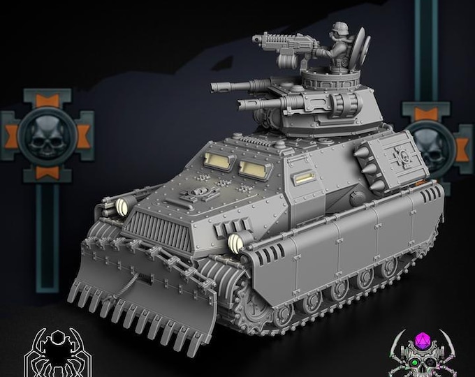 Korps Of Ashes - Minotaur • 32mm Grimdark tank for Sci-Fi Wargames & TTRPG | Eight Legs Miniatures mini