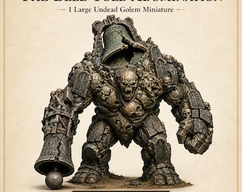 The Bell-Toll Abomination - HGM Exclusive Resin Large Undead Golem Monster Miniature
