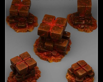 Mysterious Magma Wargaming Terrain Objectives | Fantastic Plants and Rocks | PathFinder | Mini | Dungeons and Dragons | Fantasy | RPG