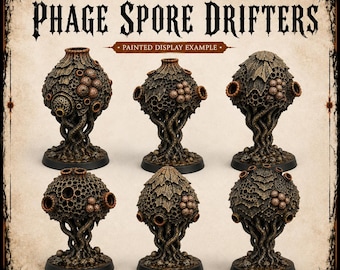 Phage Spore Drifters - Choose 1, 3 or All 6 Sci-Fi Resin Bio-Mines - 28-32mm HGM Exclusive