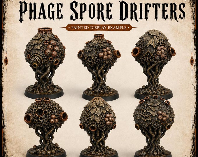 Phage Spore Drifters - Choose 1, 3 or All 6 Sci-Fi Resin Bio-Mines - 28-32mm HGM Exclusive