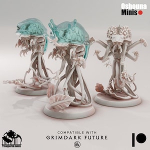 JellyFish Mindeaters 1.0 Miniatures - Deep Hive  - Tabletop wargaming miniature for Grimdark | OPR | Sci-fi | Alien | Bug | Resin