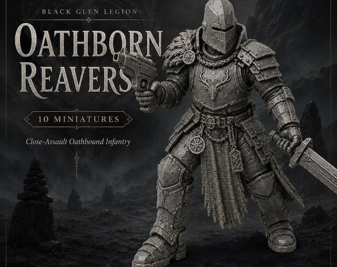 Oathborn Reavers | 5, 10 or 20 Black Glen Legion Resin Miniatures | HGM Exclusive