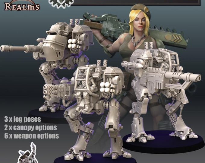 Bouncer Mech - Across the Realms - Tabletop Wargaming for Grimdark | Alternative  | OPR Sci-Fi mini