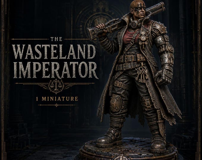 The Wasteland Imperator 32mm Female Cyborg Resin Miniature – Legends of Judgement – HGM Exclusive