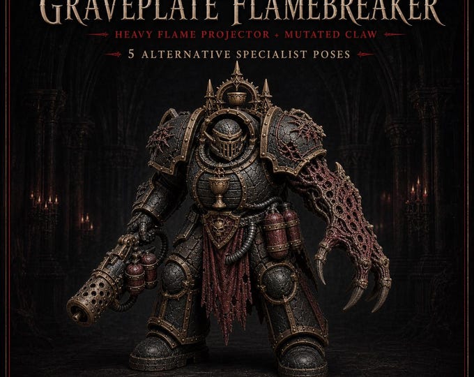 Thirstbound Graveplate Flamebreaker | Heavy Flame Projector & Mutated Claw | HGM Exclusive