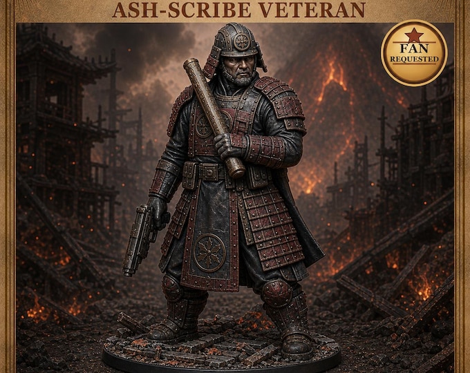 Ashen Ash-Scribe Veteran | Resin Sci-Fi Discipline Officer | HGM Exclusive