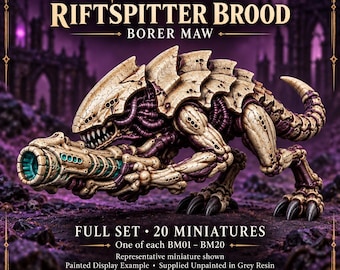 Riftspitter Borer Maw | Choose 1 of 20 or Full Set | 32mm Alien Resin Miniatures | HGM Exclusive