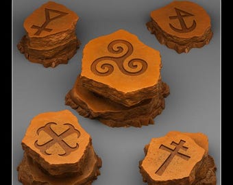 Gaelic Stones Wargaming Terrain Objectives | Fantastic Plants and Rocks | PathFinder | Mini | Dungeons and Dragons | Fantasy | RPG