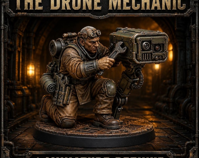 Drone Mechanic - 28mm or 32mm Sci-Fi Resin Miniature - HGM Exclusive