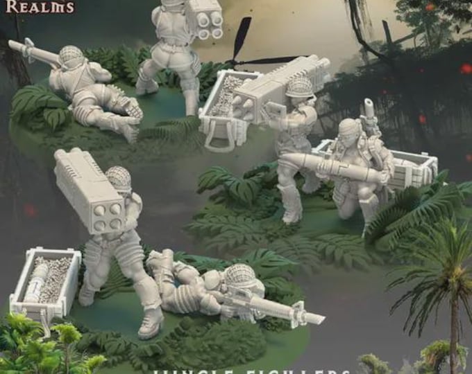 Jungle Fighters - Missile Weapons Teams - Across the Realms - Tabletop Wargaming for Grimdark | Alternative  | OPR Sci-Fi mini