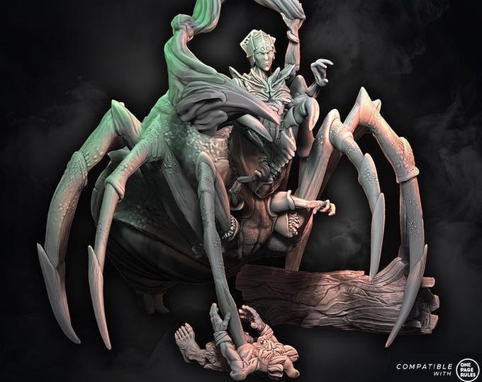 Chaos Spider Warlock July 25 Release - Wildmesh Tabletop Wargaming for Grimdark Alternative OPR