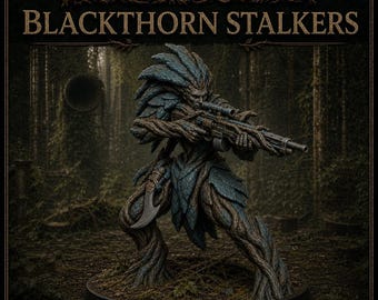 Crownroot Blackthorn Stalkers | 3 or 5 Living Sniper Miniatures | HGM Resin Unit