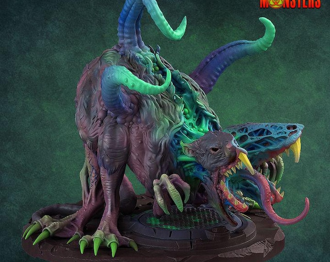 Chaos Spawn Mutant Rat Miniature | for Fantasy | Grimdark | for DnD RPG | Sci -fi resin mini | Print your Monster