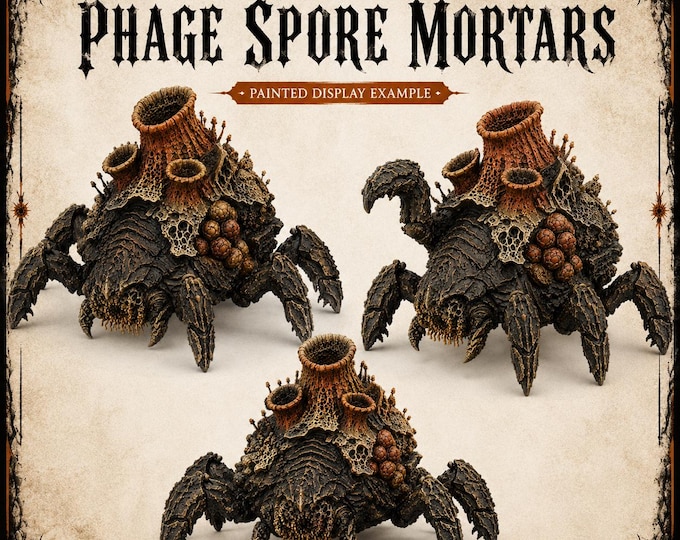 Phage Spore Mortars - Phage Legion - Legion Wars - Exclusive Highland Gaming Minis - Tabletop Wargaming Multi-Verse Grimdark OPR Sci-Fi