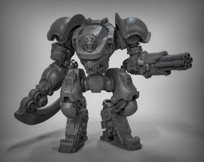 Mecha - Sci-Fi  Miniature  - Duncan Shadow - Tabletop Wargaming for Grimdark | OPR Sci-Fi & Fantasy Resin Mini
