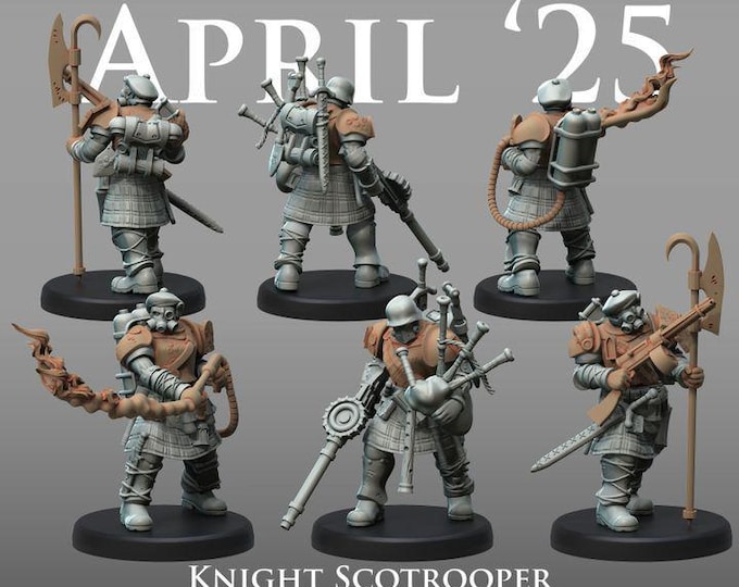 Scottish Knight Troopers Guard Miniatures - Belthazark - Printerra Studios - Tabletop Wargaming Miniature for Grimdark | OPR | Sci-fi