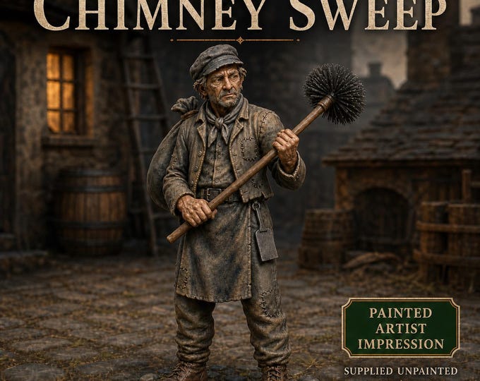 Lowroad Village Chimney Sweep | Medieval Fantasy NPC | HGM Resin Miniature