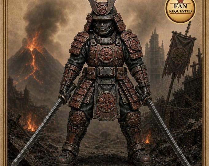 Ashen Kensei Sword Infantry | 5, 10 or 20 Resin Samurai Miniatures | HGM Exclusive