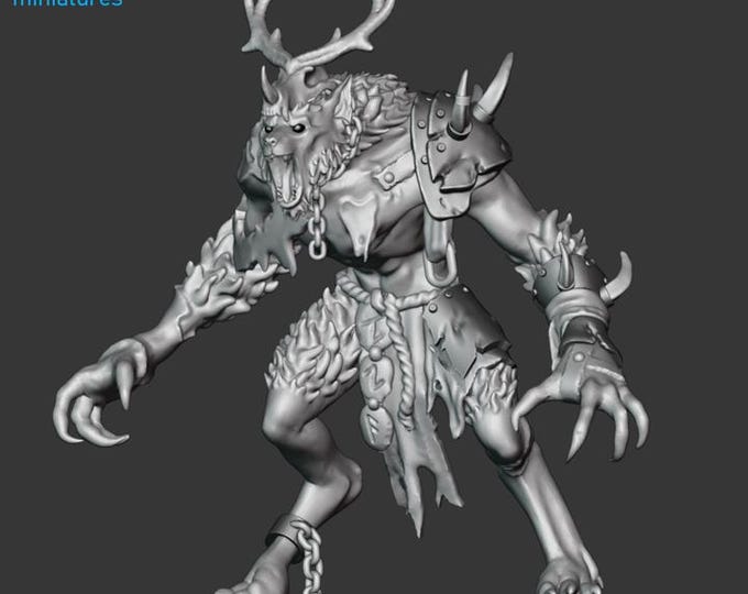 Skin Wolf Chieftain - Frigid Miniatures - Tabletop Wargaming for Grimdark | Alternative  | OPR Sci-Fi mini