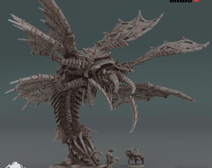 Flying Titan Miniature - Deep Hive - Oshounaminis - Tabletop wargaming miniature for Grimdark | OPR | Sci-fi | Alien Bug Proxy |