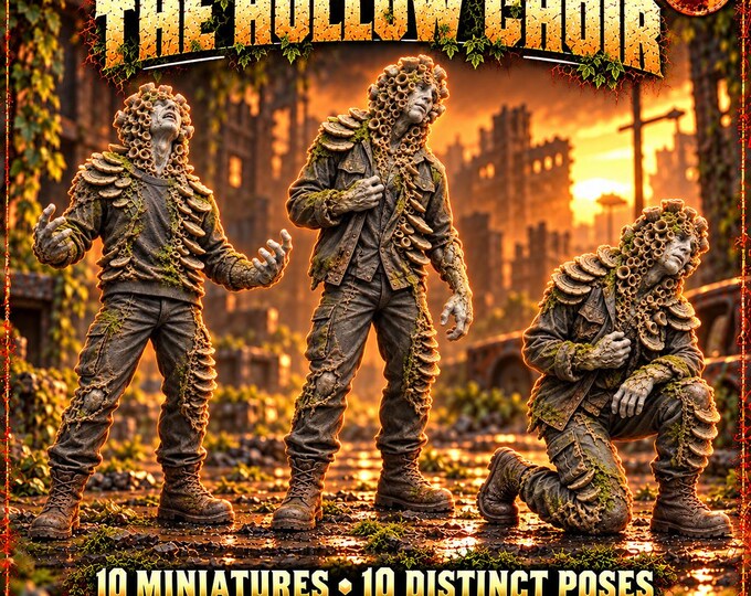 The Hollow Choir | Choose 1 of 10 Fungal Infected or Complete Unit | 32mm Resin Miniatures | HGM Exclusive