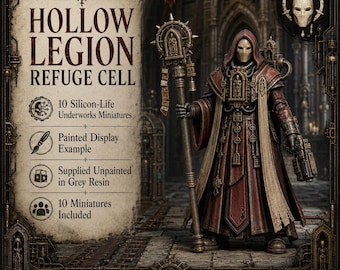 Hollow Legion Refuge Cell - 10 Masked Sci-Fi Resin Miniatures - 32mm HGM Exclusive