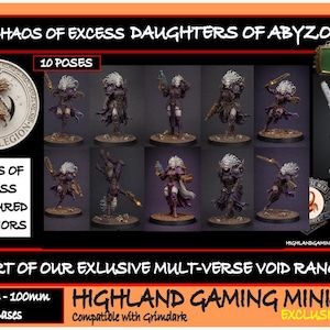 Chaos Of Excess Daughters of Abyzou Armour Marble Legion Exclusive HighlandGamingMinis Miniatures Range Tabletop Wargaming for Grimdark OPR