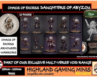 Chaos Of Excess Daughters of Abyzou Armour Marble Legion Exclusive HighlandGamingMinis Miniatures Range Tabletop Wargaming for Grimdark OPR