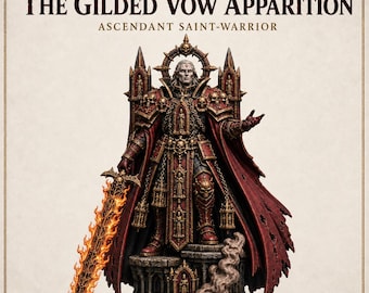 The Gilded Vow Apparition - Red Vow - Blood Legion - HGM Exclusive Gothic Fantasy Resin Character Miniature