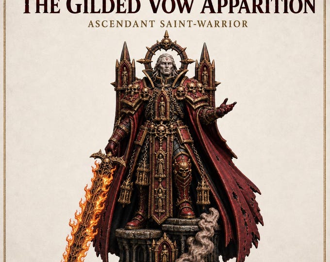 The Gilded Vow Apparition - Red Vow - Blood Legion - HGM Exclusive Gothic Fantasy Resin Character Miniature