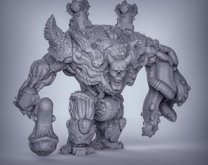 Chaos Dreadnought Close Combat and Ranged - Duncan Shadow - Tabletop Wargaming for Grimdark | OPR Sci-Fi & Fantasy Resin Mini