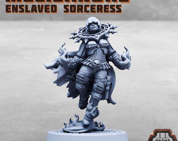 Melisandre - Enslaved Sorceress - Print Minis - Grimdark - Print Minis - Sci-Fi Grimdark Resin Miniature