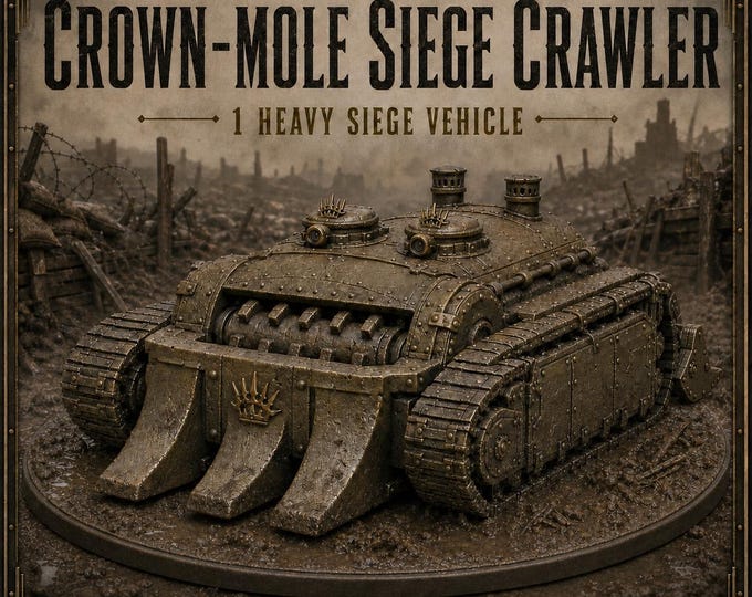 Mud-Crown Crown-Mole Siege Crawler | Heavy Trench Vehicle Miniature | HGM Exclusive