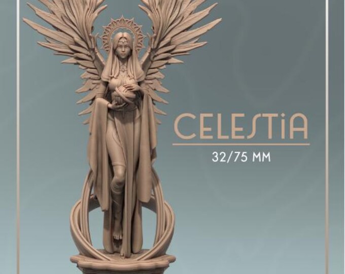 Celestia Fantasy Miniature for Sci-Fi Wargames & TTRPG DnD Fantasy Tabletop Wargaming | Dungeons and Maidens mini