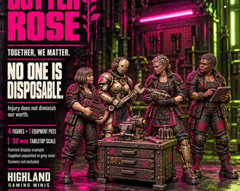 No One Is Disposable | Choose 1 Character or Full Workshop Set | Female Sci-Fi Resin Miniatures & Equipment | HGM Original