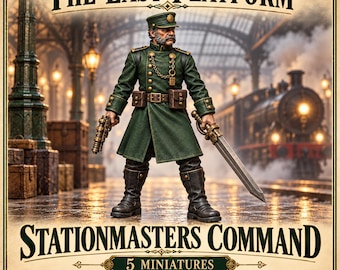Stationmasters Command | Choose 1 of 5 or Full Set | 32mm Victorian Sci-Fi Resin Miniatures | HGM Exclusive