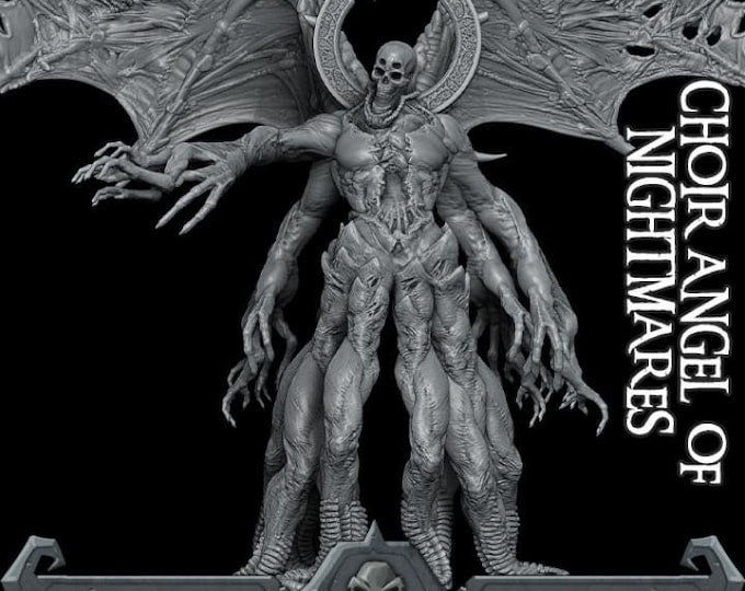 Chaos Demon Choir Angel of Nightmares - Fantasy Miniature  - Rocket Pig Games - Tabletop Wargaming for Grimdark Sci-Fi & Fantasy Resin Mini