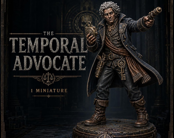 The Temporal Advocate 32mm Steampunk Sci-Fi Resin Miniature – Legends of Judgement – HGM Exclusive