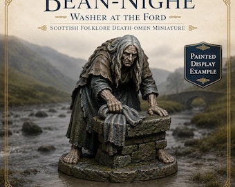 Bean-Nighe Washer at the Ford - HGM Exclusive 28-32mm Resin Folklore Miniature