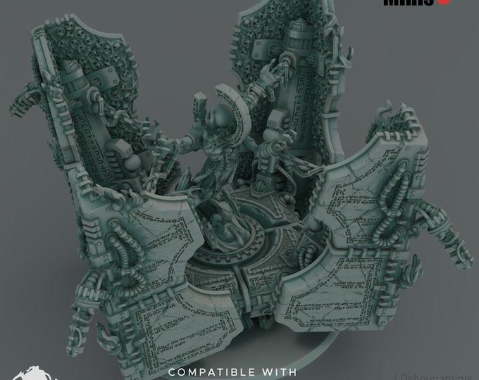 Doomed Empire - Floating Temple - Deep Hive Alien Bug, Grimdark Sci-Fi 3D Printed Model - Oshounaminis