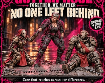No One Left Behind | Choose 1 of 3 or Full Rescue Scene | Gutter Rose & Hollow Legion Resin Miniatures | HGM Original