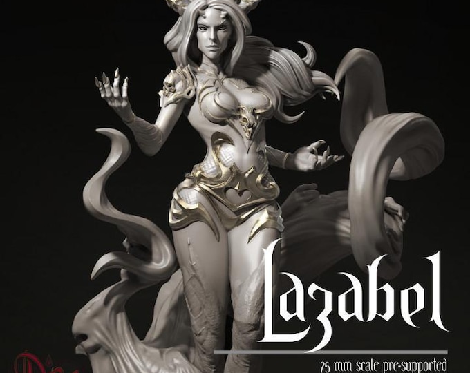 Lazabel Fantasy Miniature for Sci-Fi Wargames & TTRPG DnD Fantasy Tabletop Wargaming | Dungeons and Maidens mini