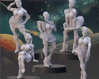 Space Pinups - Across the Realms - New Release Oct 25  - Sci-Fi OPR Grimdark compatible - Tabletop Wargaming Grimdark