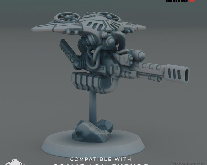 S.E.A Coalition - Sniper Drones - New Release Feb 26 Oshounminis Tabletop wargaming miniature for Grimdark | OPR | Sci-fi Living Metal